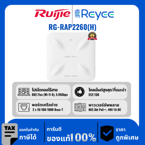 Ruijie / Reyee จุดเข้าใช้งานเพดาน Multi-G ความหนาแน่นสูง Wi-Fi 6 AX6000 รุ่น RG-RAP2260(H)