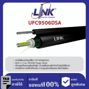 LINK (รุ่น UFC9506DSA) F.O. CTV Drop Wire, Stranded, Armored 6 Core, OS2 4,000 M